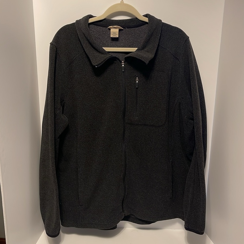 Duluth Trading Company Sweater Men’s XXL Black Soft Comfy Zip Up Jacket Pockets